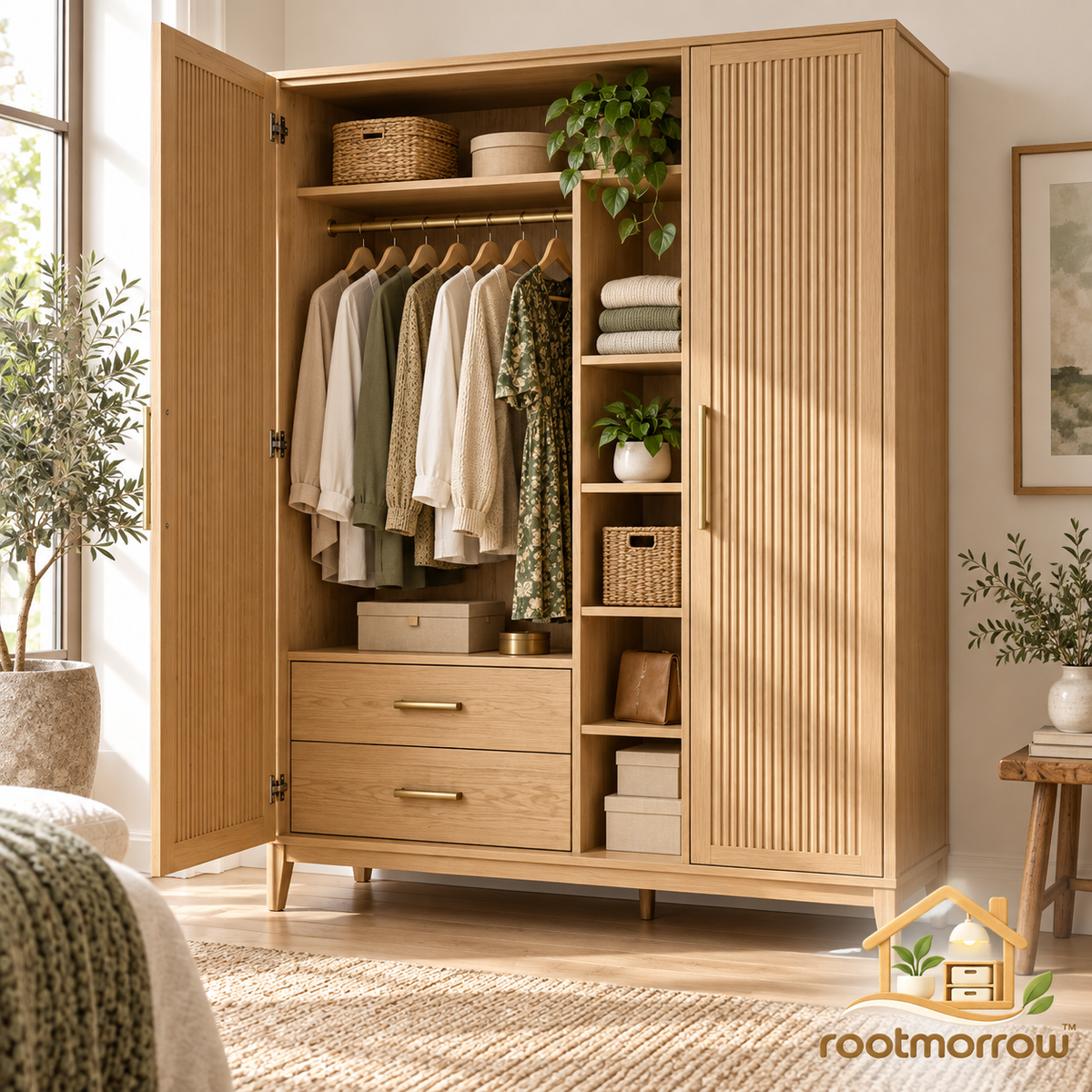 Fluted Wardrobe