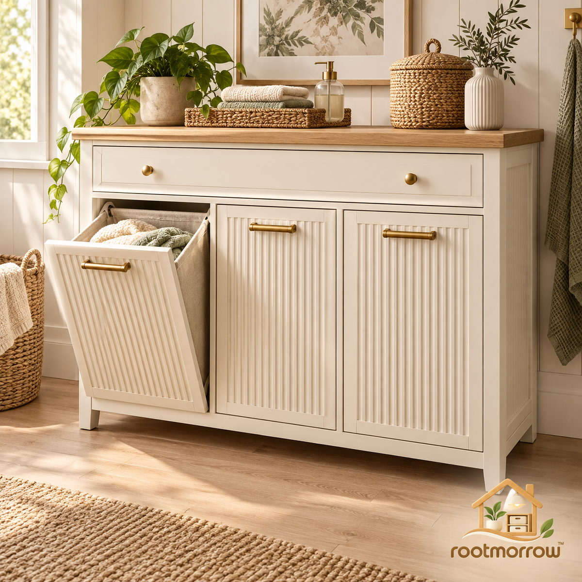 Laundry Hamper Cabinet