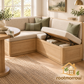 L-Shaped Upholstered Breakfast Nook with Storage