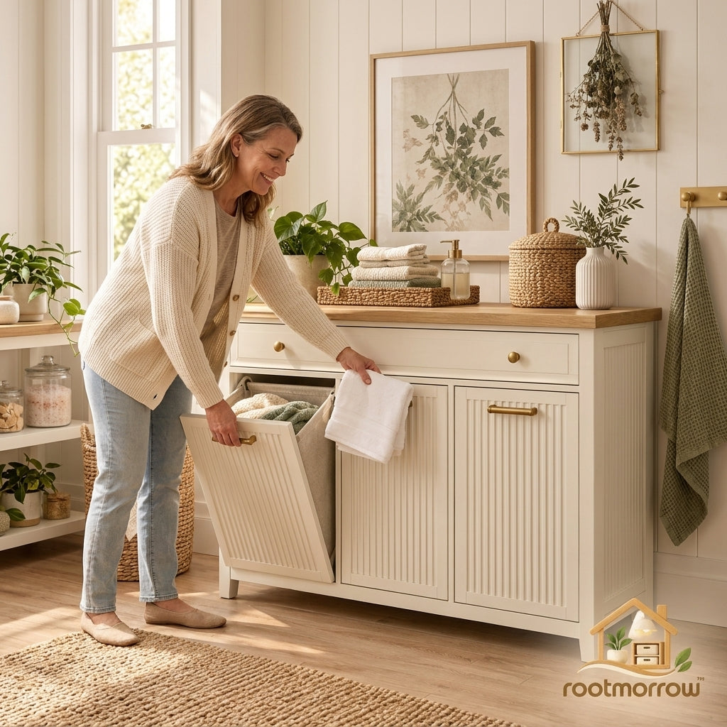 Laundry Hamper Cabinet