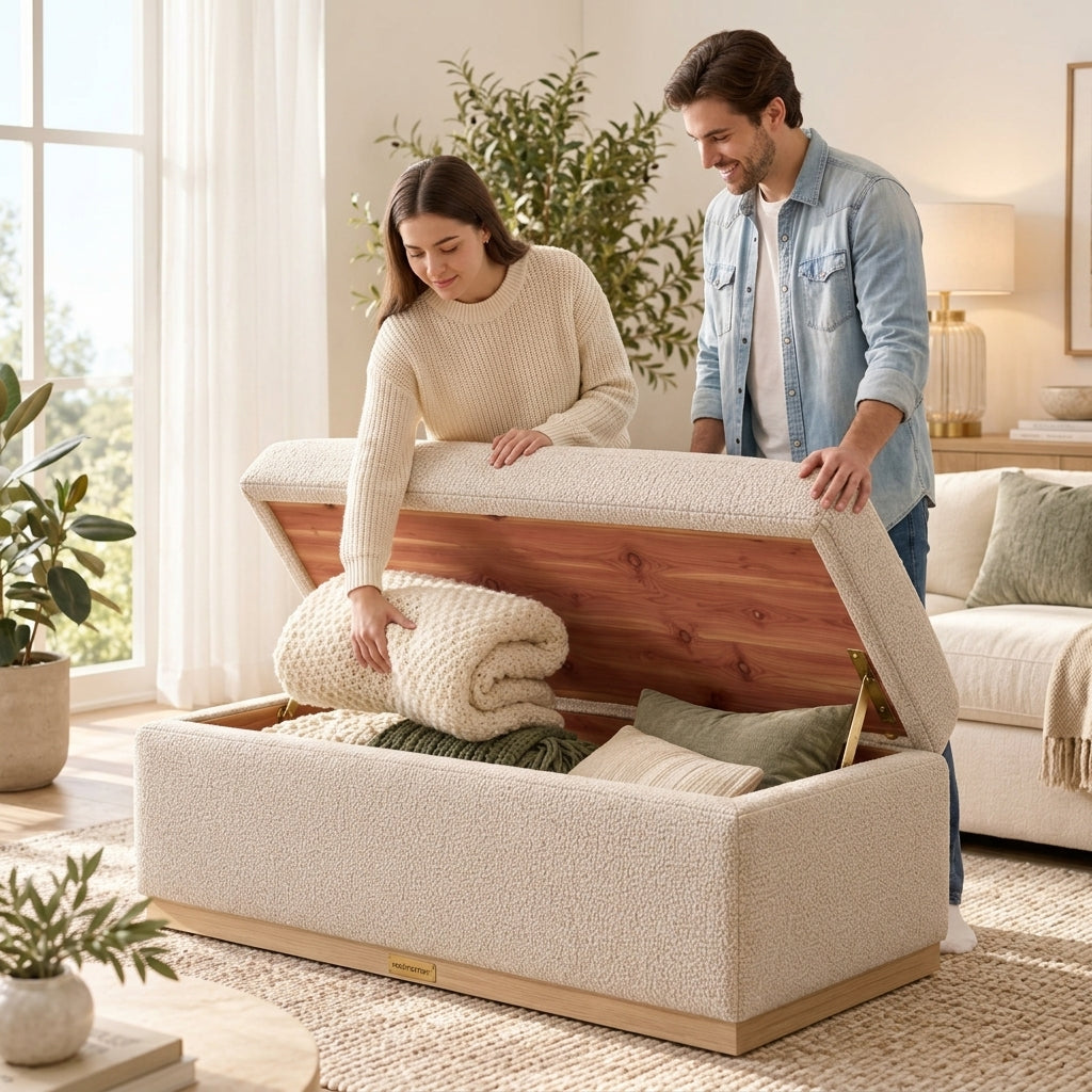 Upholstered Storage Ottoman