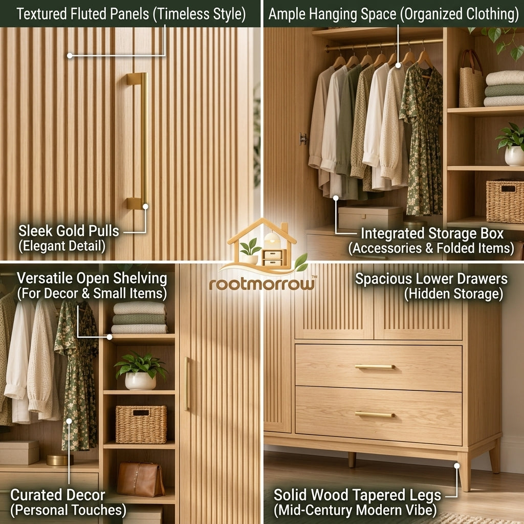 Fluted Wardrobe