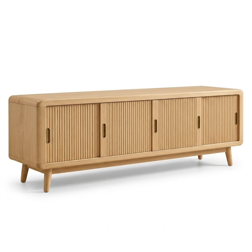 Fluted Media Console
