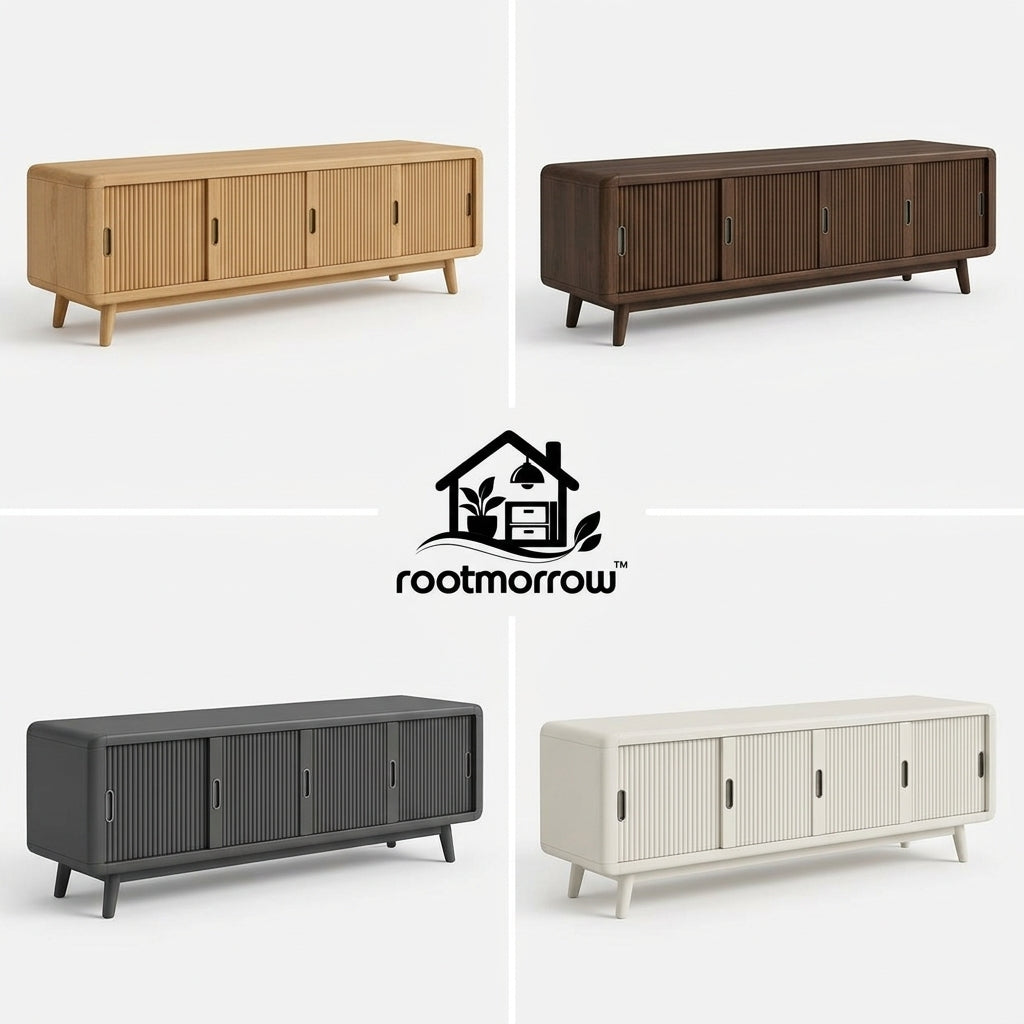 Fluted Media Console